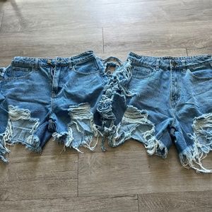 Distressed Jean Shorts